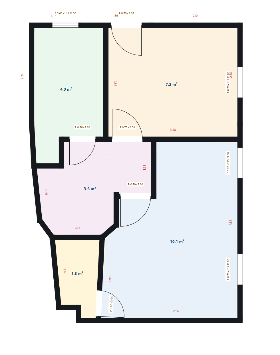 Planta As-Built cotada de habitação para licenciamento